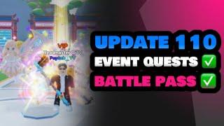 UPDATE 110 ALL EVENT QUESTS COMPLETED + BP LEVEL 50 WEAPON FIGHTING SIMULATOR ROBLOX PAPTAB
