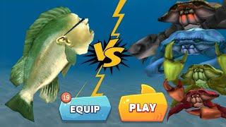 THE KEMPY BASS VS ALL GIANT CRAB BOSS - Hungry Shark Evolution