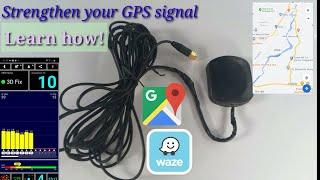 GPS antenna. Strengthen your GPS signal for an accurate location on maps.