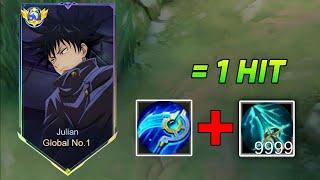 FINALLY! NEW RECOMMENDED JULIAN 1 HIT BUILD IS HERE! (super insane damage) - Mobile Legends