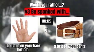 Spanking Would You Rather…? Quiz