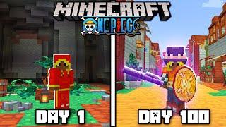 I Spent 100 Days In a Minecraft One Piece Server To Beat Every Boss