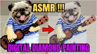 [Crazy Labs] 20 MINUTES ASMR DIGITAL DIAMOND PAINTING OF PUG PLAYING GUITAR