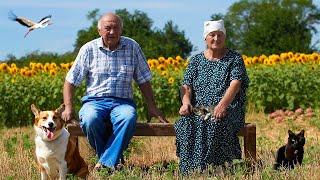 Curious Life: Ukrainian Elderly Couple in Countryside.asmr cooking