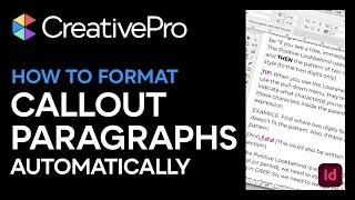 InDesign: How to Style a Callout Paragraph Automatically (Video Tutorial)