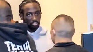 Terence Crawford MEETS Isaac Cruz; SHAKES HEAD at Errol Spence RETIREMENT Rumor & Eddie Hearn BEEF