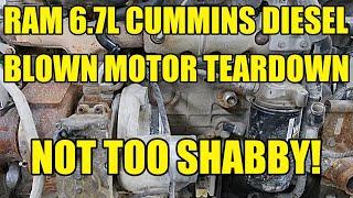 BLOWN UP 6.7 Cummins Turbo Diesel Complete Engine Teardown! What Failed Inside This Ram 2500 Engine?