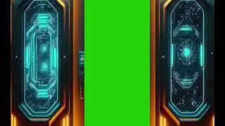 green screen sci fi door open