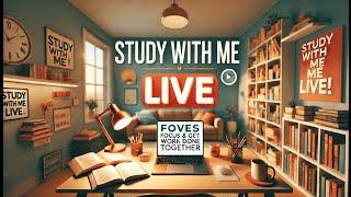 LIVE | 12- HOUR STUDY WITH ME | 4 SESSIONS | FMGE | NEET | JEE | AIIMS | NEETPG|  BACKGROUND MUSIC️