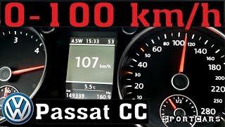 VW Passat CC 2.0 TDI 170 PS 4Motion DSG 0-100 Km/h Test Drive Acceleration Beschleunigung - Review