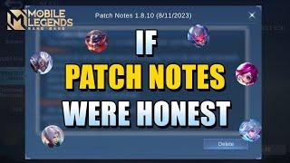 IF PATCH NOTES WERE HONEST - PATCH 1.23.456 ADVANCE SERVER