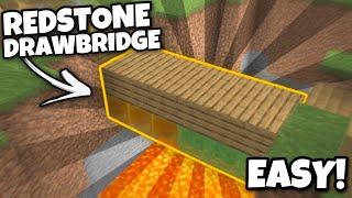 EASY Redstone Drawbridge In Minecraft Bedrock 1.17!!! (PS4, PS5, Xbox, Windows 10, MCPE, Switch)