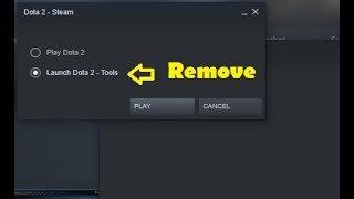 How to remove workshop tool from Dota 2