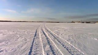 Перволедие на Волге в поселке Васильево