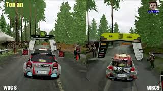 Nintendo Switch - WRC 8 vs WRC 9 Grafikvergleich Wales (Regen)