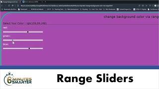 JavaScript Function to Change Background Color with Input Range Sliders