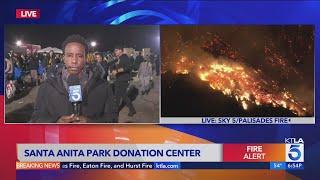 Fire victims find supplies, help at Santa Anita Park Donation Center