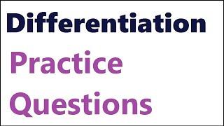Differentiation - Rules - Practice Questions