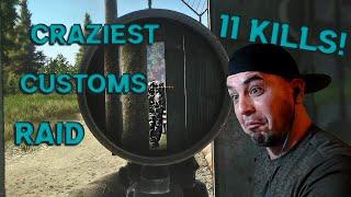 Most Insane Customs Raid 11 kills!(0.12.12 Escape From Tarkov)