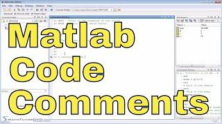 Matlab Online Tutorial - 10 - Adding Comments to your Matlab Code