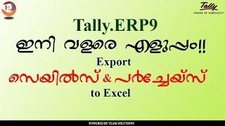 Export Purchase and Sales from Tally.ERP9 to Excel