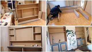 Fitting day - Installing 2 MDF ALCOVE UNITS & TV MEDIA UNIT, ready for painting - EP#9