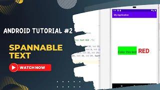 Android Studio Tutorials |how to style a substring in android studio | Spannable Text