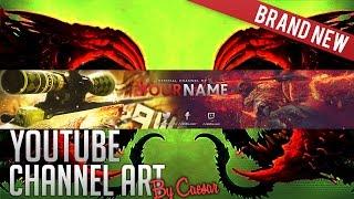 Free Youtube Banner Template | CSGO Theme |