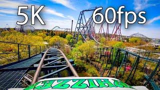 Whizzer front seat on-ride 5K POV @60fps Six Flags Great America