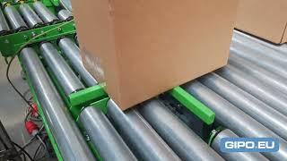 Roller conveyor with rotation 90 degrees. Solution by Gipo Poland