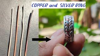 Silver and Copper Ring making jewellery / how its made