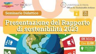 Presentazione del Rapporto di sostenibilità dell'Università di Pavia