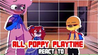 Poppy Playtime React To The Player | Chapter 1-4 | Gacha React | Angst