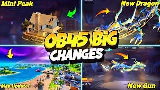 OB45 UPDATE FREE FIRE | FREE FIRE OB45 UPDATE | 5 Changes In OB45 Update FreeFire | Garena Free Fire