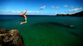 Waimea cliff jump