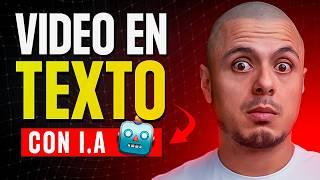 Como Transcribir un VIDEO DE YOUTUBE a TEXTO Con IA  | GRATIS, RÁPIDO y FÁCIL!