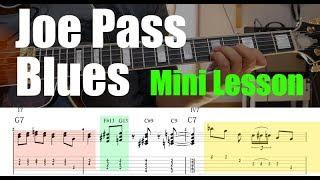 Joe Pass 12-Bar Blues - Jazz Guitar Mini Lesson with Tabs From The Method "Joe Pass On Guitar"