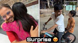 Behen ko diya surprise  | cute reaction