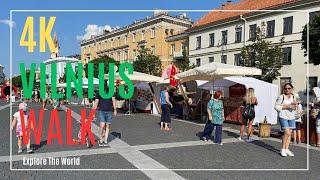 【4K】 Lithuania Vilnius Walk - Old Town in Capital Days Festival with City Sounds