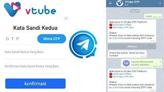 Request Kode OTP Vtube di Telegram