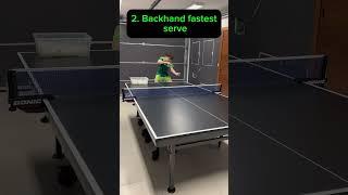 2 types of the fastest serves in table tennis - forehand and backhand