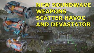 New Soundwave Weapons Scatter, Havoc and Devastator. War Robots Test Server.