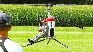 Probably World's Most Bizarre Scale Model RC Helicopter: Hiller XROE-1 Rotorcycle