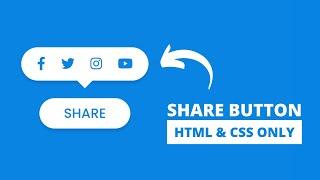 Share Button Tooltip using HTML & CSS | Social Media Icons