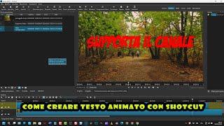 Come creare e salvare un video con sfondo trasparente di un testo animato con Shotcut