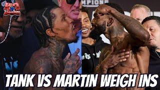 Gervonta Tank Davis EXPLOSIVE weigh in vs Frank Martin David Benavidez vs Gyozdyk #gervontadavis