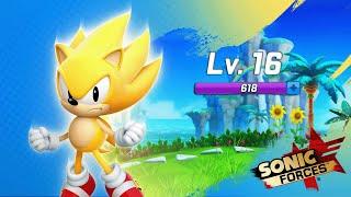 Lv. 16 Classic Super Sonic Gameplay - Sonic Forces: Speed Battle