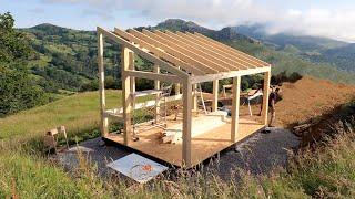 How to Build a Timber Frame Studio | Part 7 | Timber Structure Construction on the Mountainside