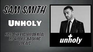 Sam Smith - Unholy - Karaoke Instrumental w/ Hook & Backing Vocals