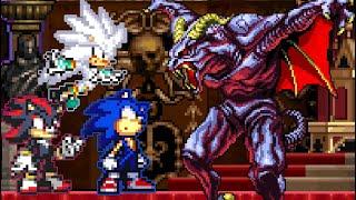 Sonic in Castlevania DoS - All Bosses (No Damage)